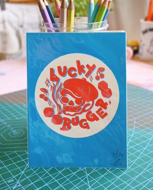 "LUCKY BUGGER" - MINI PRINT