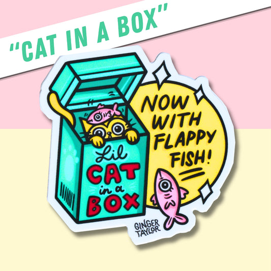 LIL CAT IN A BOX - STICKER