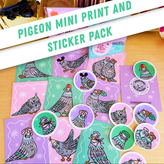 PIGEON STICKER & MINI PRINT PACK