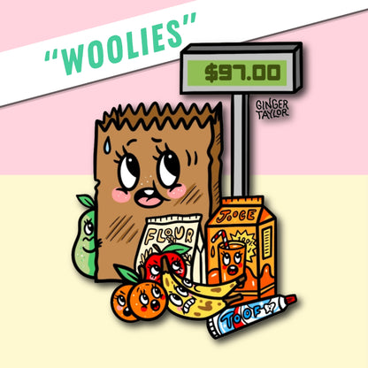 "WOOLIES" - STICKER