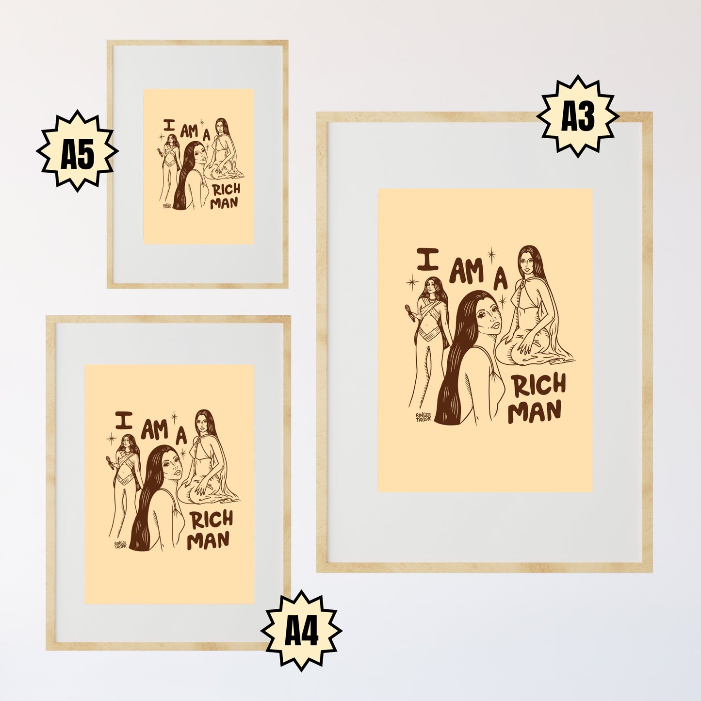 I AM A RICH MAN - PRINT