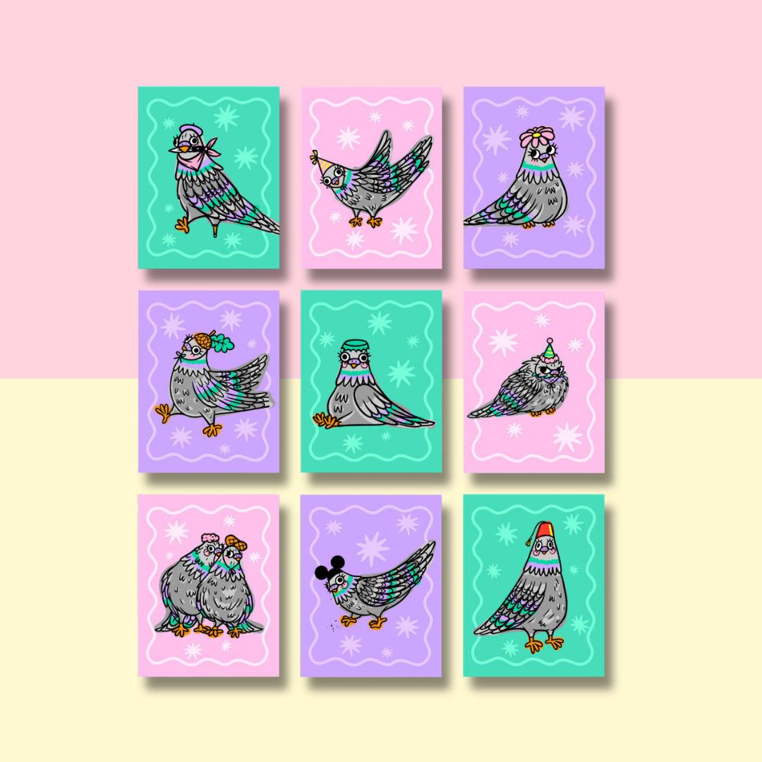 FLOCK OF PIGEON CARDS