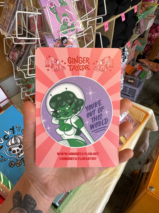 OUT OF THIS WORLD - STICKER
