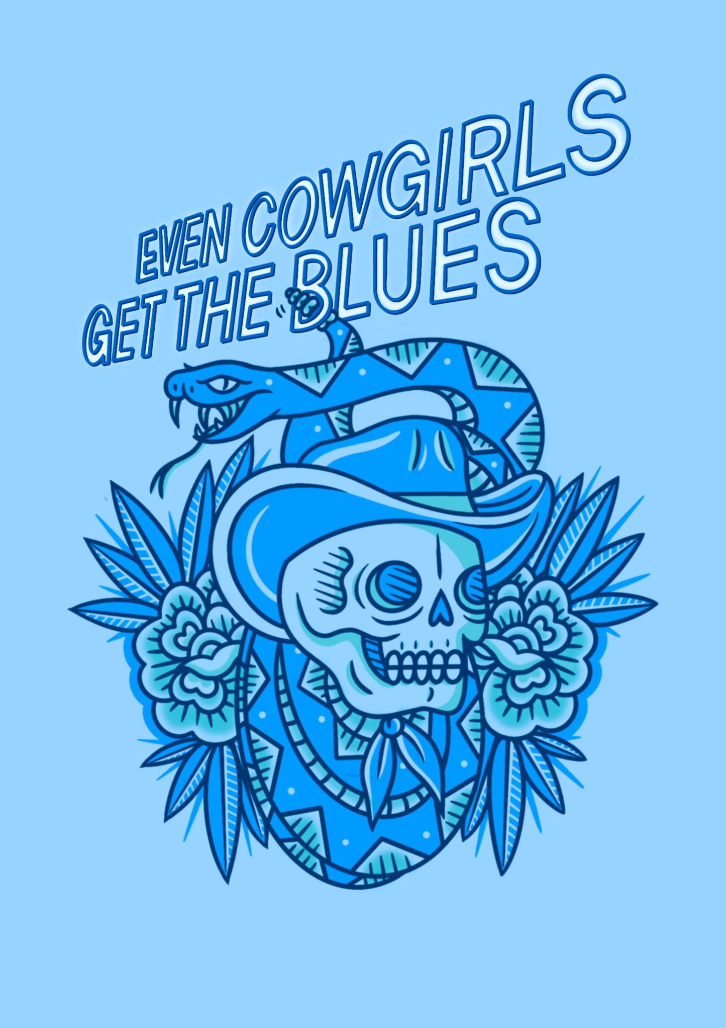 Even Cowgirls Get The Blues - Print